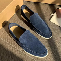 Herren-Halbschuhe ohne Verschluss | klassischer Schnitt – Marine