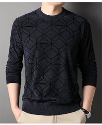 Herren Pullover mit Rundhalsausschnitt - MIKE – Blau
