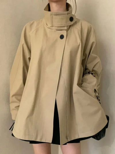 Wimpose | Damen Vintage Jacke mit Kragen Baumwolle Modisch