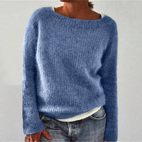Norweger Winterpullover für Damen | Rundhals – Hell Blau