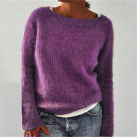 Norweger Winterpullover für Damen | Rundhals – Lila