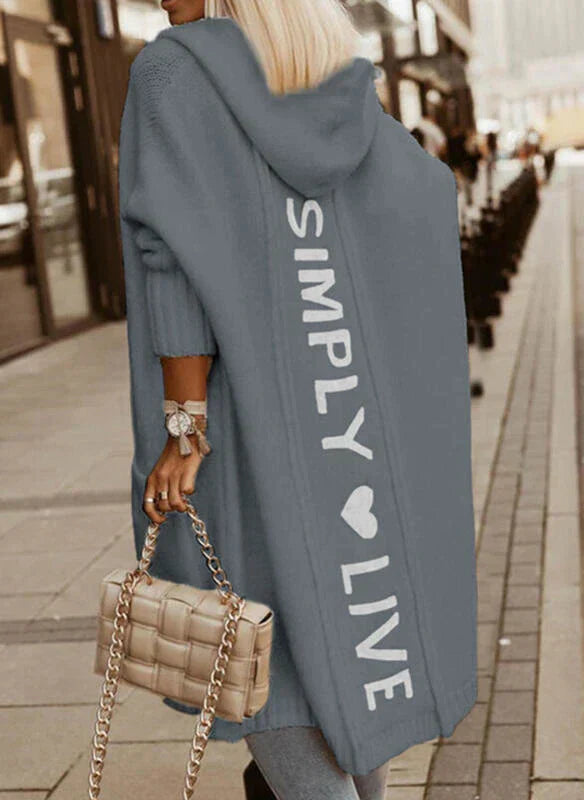 Sayralis | Langer Cardigan mit Kapuze