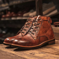 Hochschaftige Herrenstiefel – Braun