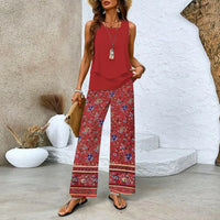 Elisa | Leichtes und elegantes Sommeroutfit – Bedruckt rot