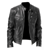 Herren Stilvolle Premium Bikerjacke | Lässig – Schwarz