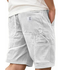 Lucas - Veredelte Cargoshorts – Weiß