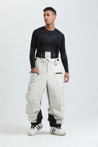 Unisex-Skihose mit Trägersystem | funktionale Winterausführung – Cremefarben