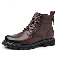Elegante Business Stiefel für Herren – Braun Gemustert