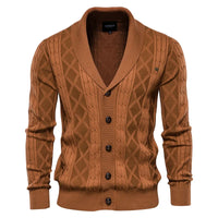 Janusz - Knopfleiste Strick Jacke – Braun