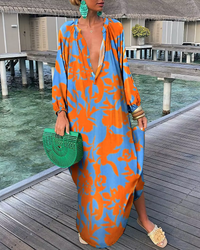 Nia | Lässiges Maxi-Kleid – Orange