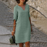 Heidi-Mode | Elegante Knielange Kleid – Hellgrün