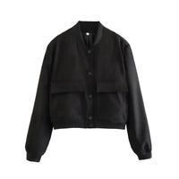 Lasanira | Weiße Premium Bomberjacke – Schwarz