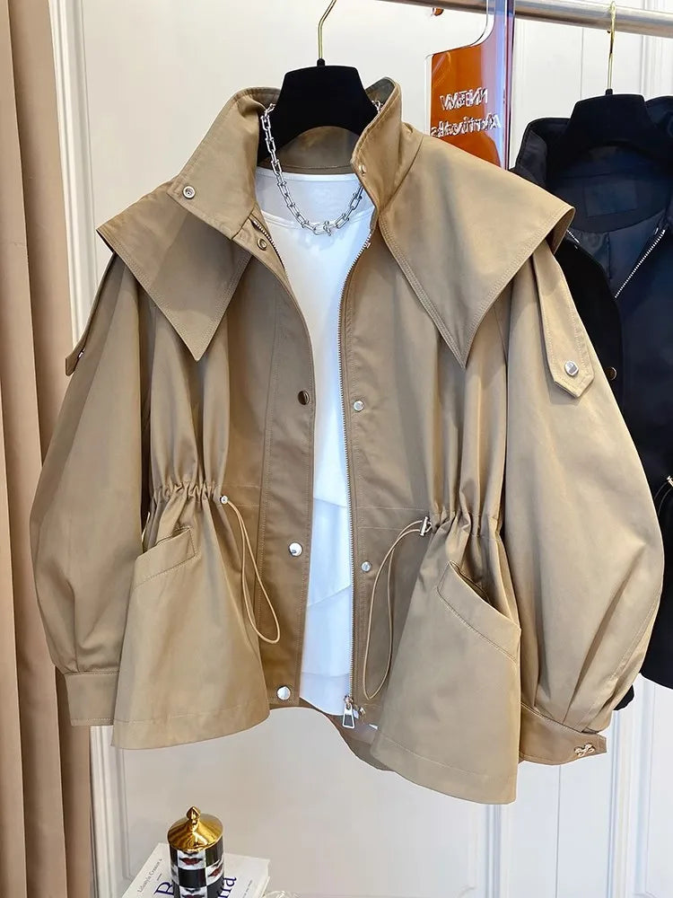 Bessy | Modische Damenjacke mit Taillenkordelzug