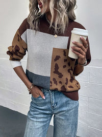 Lirayae - Plüschstrick-Pullover – Braun
