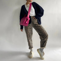Madeline -  Jeans mit Leopardenmuster – Leoparden