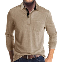 Adrian | Modernes Langarmhemd für Herren – Khaki