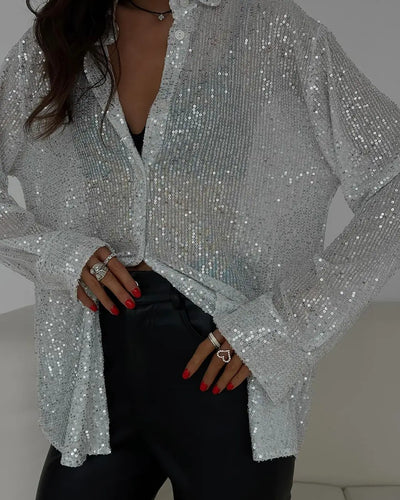Hallie - Glitzer Chic Hemd