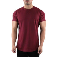 Herren Bequem Slim Fit T-Shirt | Rundhals – Rot