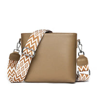 Matilda | Finnisches PU Leder Schultertasche – Khaki