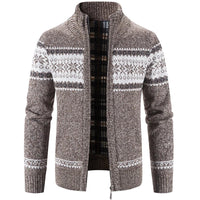 Maverick | Zip-Up Vintage Cardigan – Braun