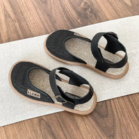 Bellevie™ Sandalen Mit Handgefertigter Flechtoptik und Atmungsaktivem Design – Schwarz
