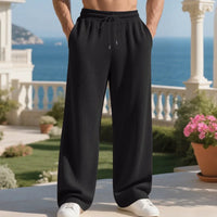 Henry™ Premium-Texturstrickhose mit verstellbarem Kordelzug – Schwarz