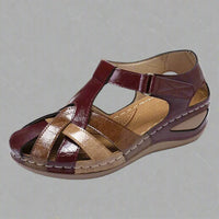 Bianca | Bequeme Keilsandalen für den Alltag – Bordeaux