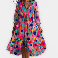 Shanae – Elegantes Midi Kleid Mit Blumenmuster – Blumen 7
