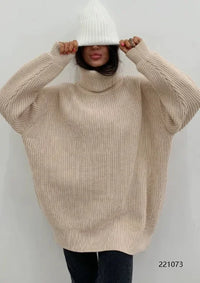 Reilaris | Damen Warmer Strickpullover für Herbst und Winter – Aprikose