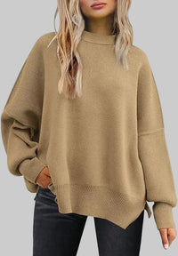 Nita™ - Übergroßer Poncho-Pullover – Braun