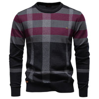 Rosenfeld | Strickpullover für Herren mit Rautendesign – Rot