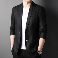 Sommer Sakko | Moderner Slim-Fit Herrenblazer für stilvolle Auftritte – Schwarz