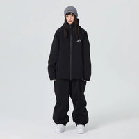 Unisex Stilvoll Skianzug | Zweiteiliges Set – Schwarz