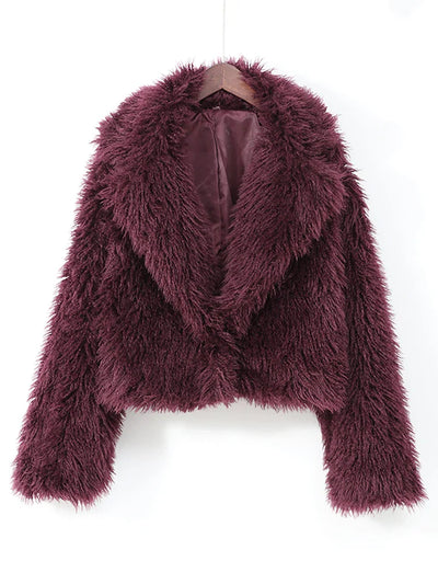 Klezanthra | Neuer Chic Warmer Flauschiger Damen-Fellmantel