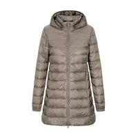 Damen Winter Daunen Jacke | Mit Kapuze – Khaki