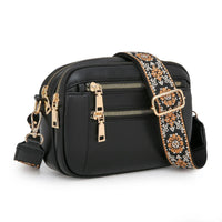 Ayla | Raffinierte PU Leder-Querträgertasche – Schwarz