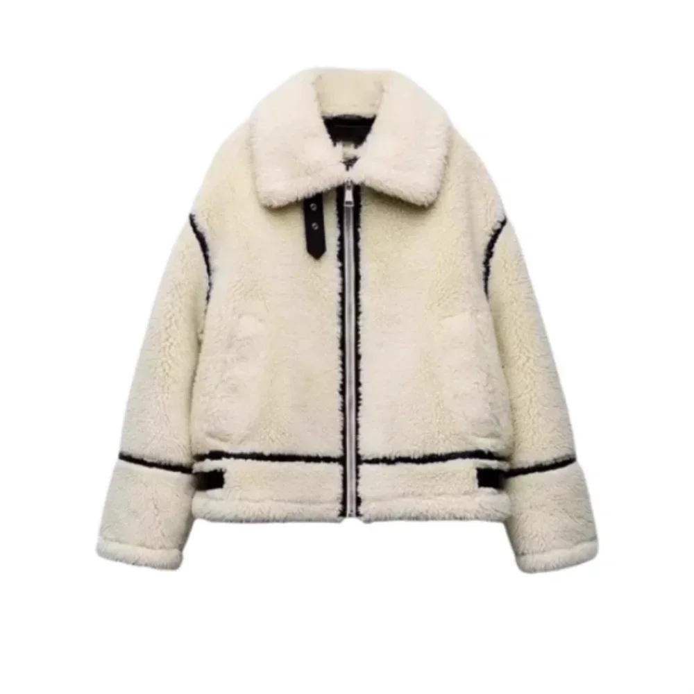 Kleritha | Damen Mantel aus Wollfleece, dick und warm