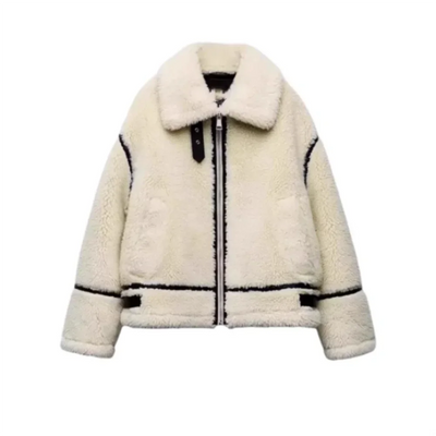Kleritha | Damen Mantel aus Wollfleece, dick und warm