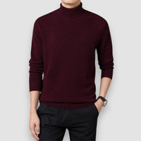 Lumier | High Collar Sweater – Bordeaux