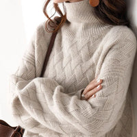 Valentina Cashmere Turtleneck – Beige