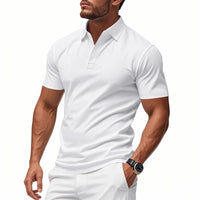 Dalmor™-Polohemd mit Schmaler Passform und Minimalistischem Stil – Weiß