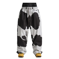 Unisex-Skihose im Cargo-Stil | locker geschnitten – Schwarz und Weiß