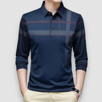 Balain | Long Sleeve Polo Shirt – Blau