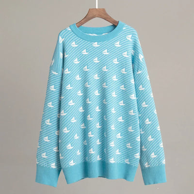Mariala | Modischer Strickpullover mit chicem Print für Damen
