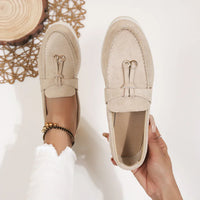 Faye - Flache, lässige Schuhe – Beige