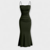 Mia Muse - Elegantes Maxikleid für festliche Anlässe – Dunkelgrün