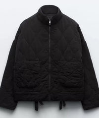 Zara™ - Vintage Steppjacke – Schwarz