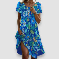 Sydney | Elegantes Frühlingskleid – Blau