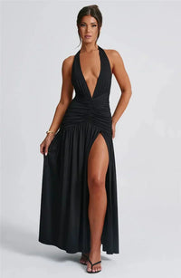 Emily | Elegantes Maxikleid – Schwarz