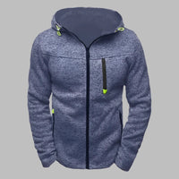 Sommer Hoodie für Herren - Leichtes Sweatshirt mit Reißverschluss und Kapuze – Blau